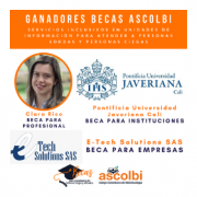 Ganadores Becas Ascolbi Curso en línea: Servicios inclusivos en Unidades de Información para atender a personas sordas y personas ciegas