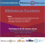 Conversatorio sobre bibliotecas escolares organizado por #BibliotecariosAlSenado