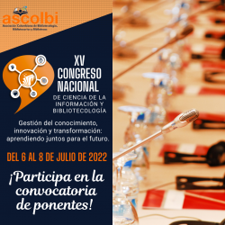 XV Congreso Nacional de Bibliotecología y Ciencia de la Información