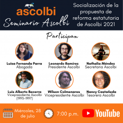 Seminario Ascolbi ‘Socialización de la propuesta de reforma estatutaria de Ascolbi 2021’